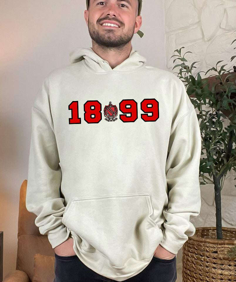Tau Kappa Epsilon Crest Year Hooded Sweatshirt Tau Kappa Epsilon Crest Year Hooded Sweatshirt