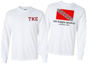 Greekgear Tau Kappa Epsilon Flag Long Sleeve T Shirt Tau Kappa Epsilon Flag Long Sleeve T-Shirt