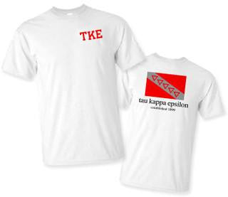 Greekgear Tau Kappa Epsilon Flag T Shirts Tau Kappa Epsilon Flag T-shirts