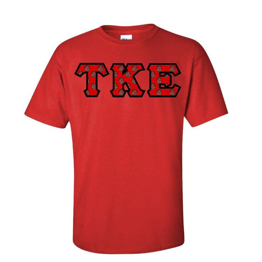 Tau Kappa Epsilon Tau Kappa Epsilon Fraternity Crest - Shield Twill Letter Tee