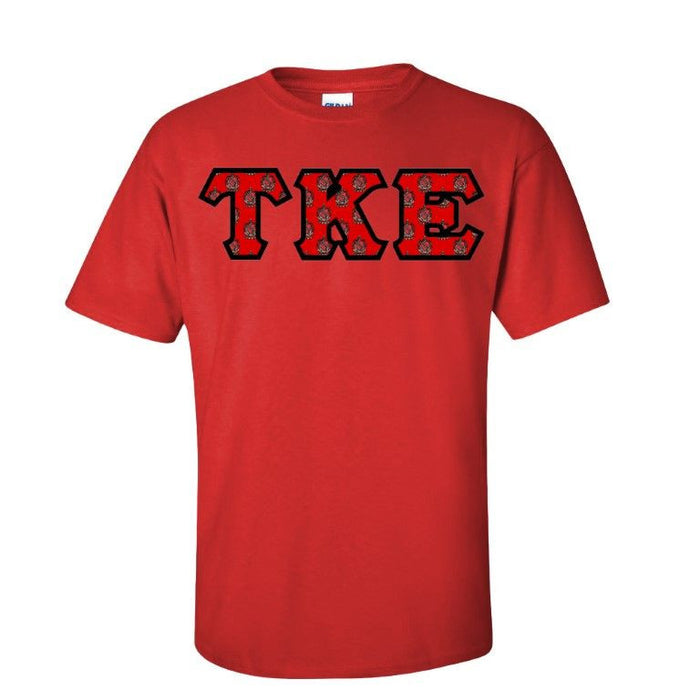 Tau Kappa Epsilon Fraternity Crest Shield Twill Letter Tee Tau Kappa Epsilon Fraternity Crest - Shield Twill Letter Tee