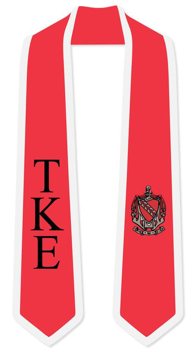 Discount Tau Kappa Epsilon Greek 2 Tone Lettered Graduation Sash Stole DISCOUNT-Tau Kappa Epsilon Greek 2 Tone Lettered Graduation Sash Stole
