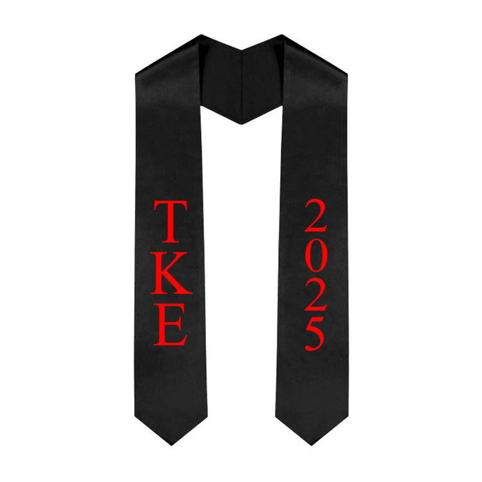 Tau Kappa Epsilon Greek Lettered Graduation Sash Stole With Year Best Value Tau Kappa Epsilon Greek Lettered Graduation Sash Stole With Year - Best Value