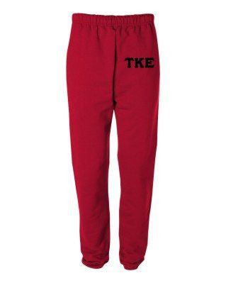 Tau Kappa Epsilon Greek Lettered Thigh Sweatpants Tau Kappa Epsilon Greek Lettered Thigh Sweatpants
