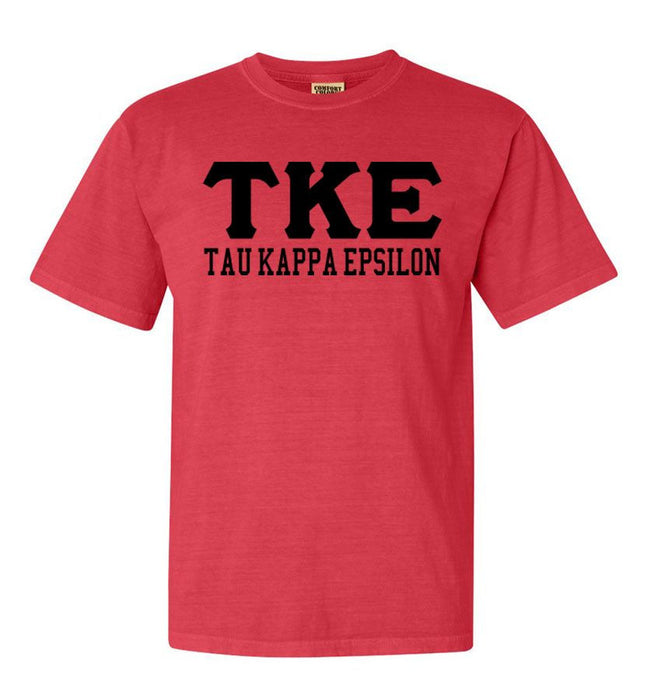 Tau Kappa Epsilon Greek Custom Comfort Colors Heavyweight T Shirt Tau Kappa Epsilon Greek Custom Comfort Colors Heavyweight T-Shirt