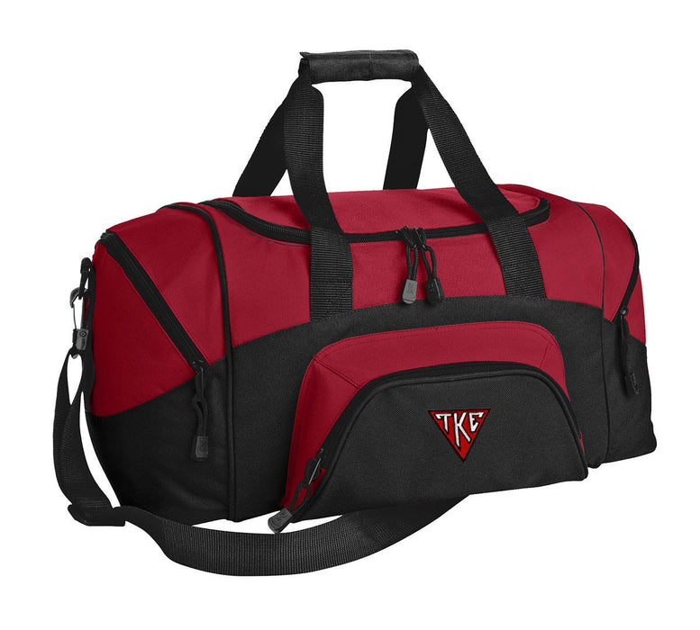 Tau Kappa Epsilon House Plate Triangle Colorblock Duffel Bag Tau Kappa Epsilon House Plate Triangle Colorblock Duffel Bag