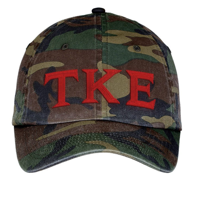 Tau Kappa Epsilon Lettered Camouflage Hat Tau Kappa Epsilon Lettered Camouflage Hat
