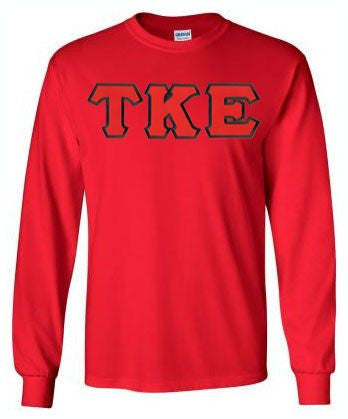 Tau Kappa Epsilon Lettered Long Sleeve Shirt Tau Kappa Epsilon Lettered Long Sleeve Shirt