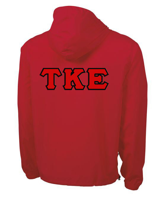 Tau Kappa Epsilon Tackle Twill Lettered Pack N Go Pullover Tau Kappa Epsilon Tackle Twill Lettered Pack N Go Pullover