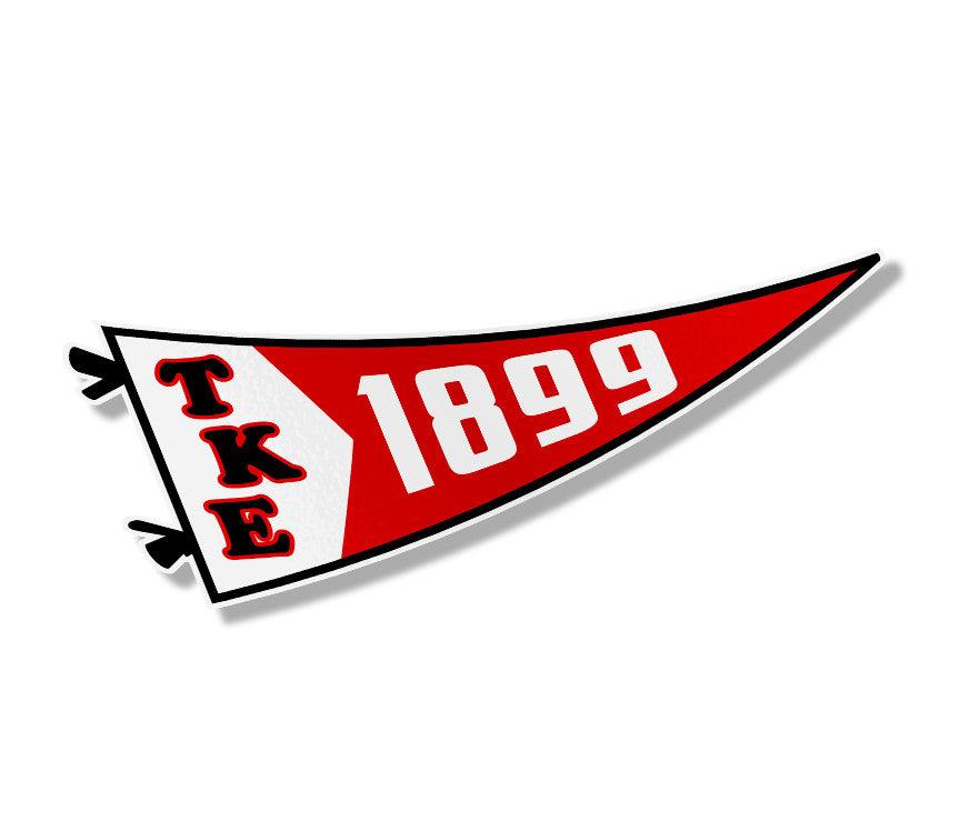 Tau Kappa Epsilon Pennant Sticker Tau Kappa Epsilon Pennant Sticker