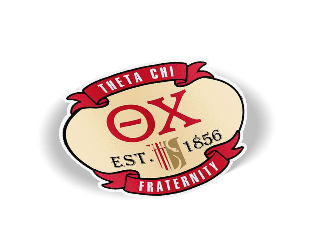 Theta Chi Banner Crest Shield Decal Theta Chi Banner Crest - Shield Decal