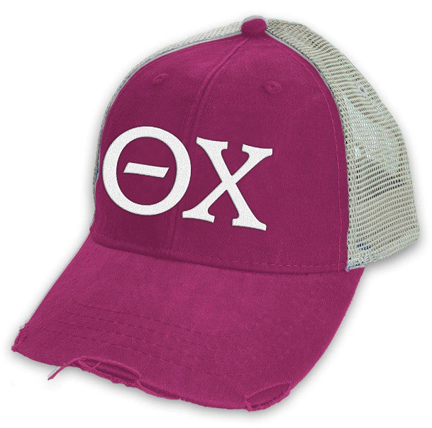 Theta Chi Distressed Trucker Hat Theta Chi Distressed Trucker Hat