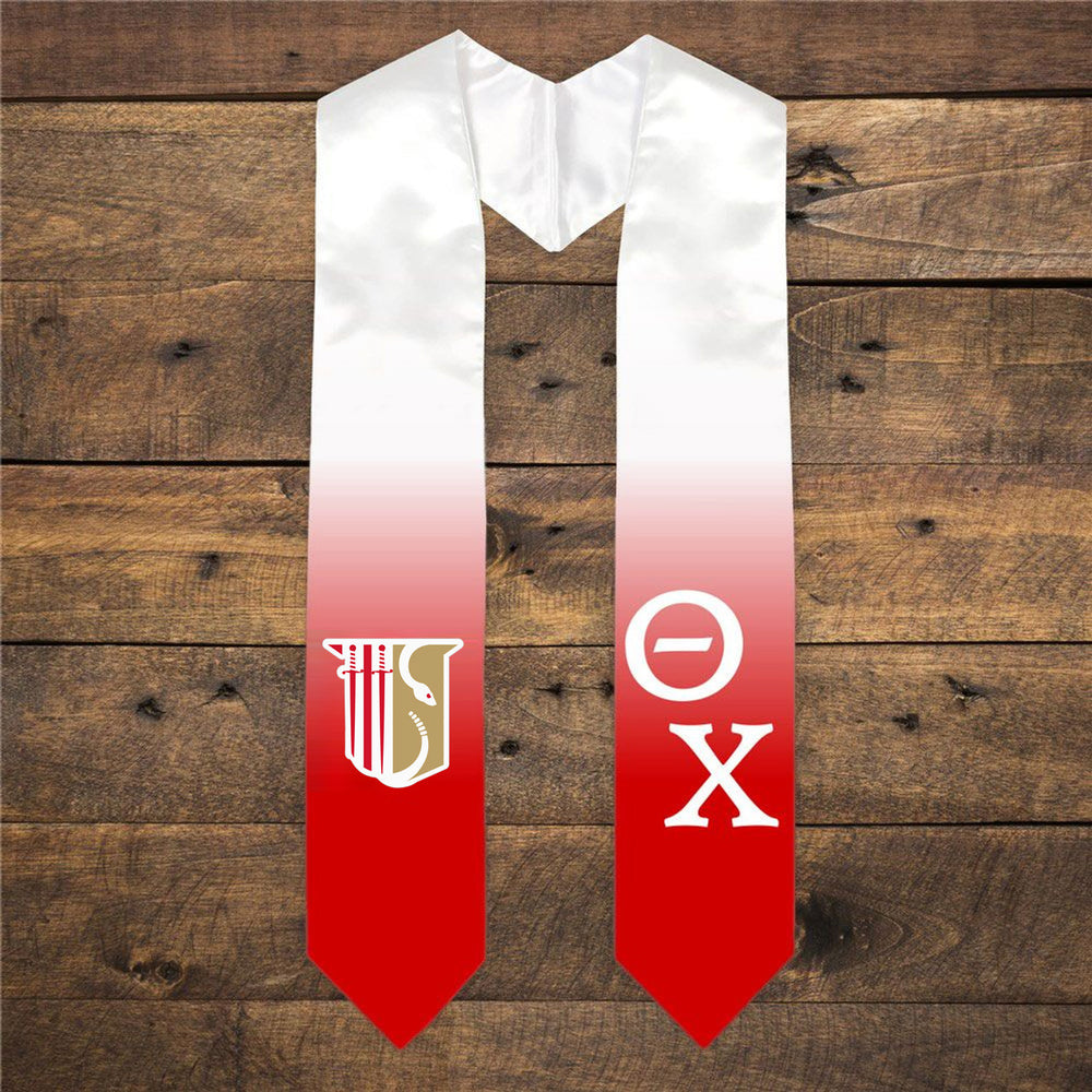 Theta Chi Extra Fancy Diagonal Greek Graduation Stole W Crest Theta Chi Extra Fancy Diagonal Greek Graduation Stole W Crest