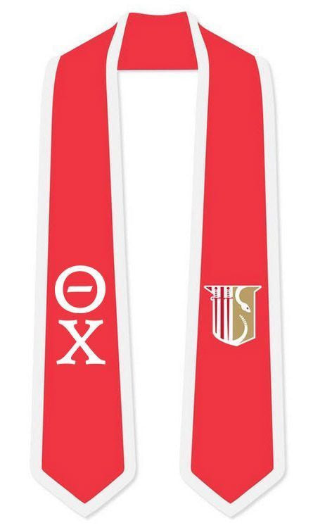Discount Theta Chi Greek 2 Tone Lettered Graduation Sash Stole DISCOUNT-Theta Chi Greek 2 Tone Lettered Graduation Sash Stole