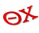 Theta Chi Greek Letter Sticker 2.5" Tall Theta Chi Greek Letter Sticker - 2.5