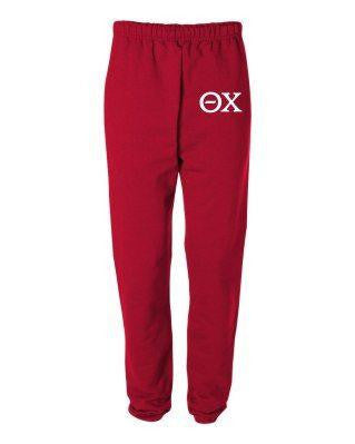 Theta Chi Theta Chi Greek Lettered Thigh Sweatpants