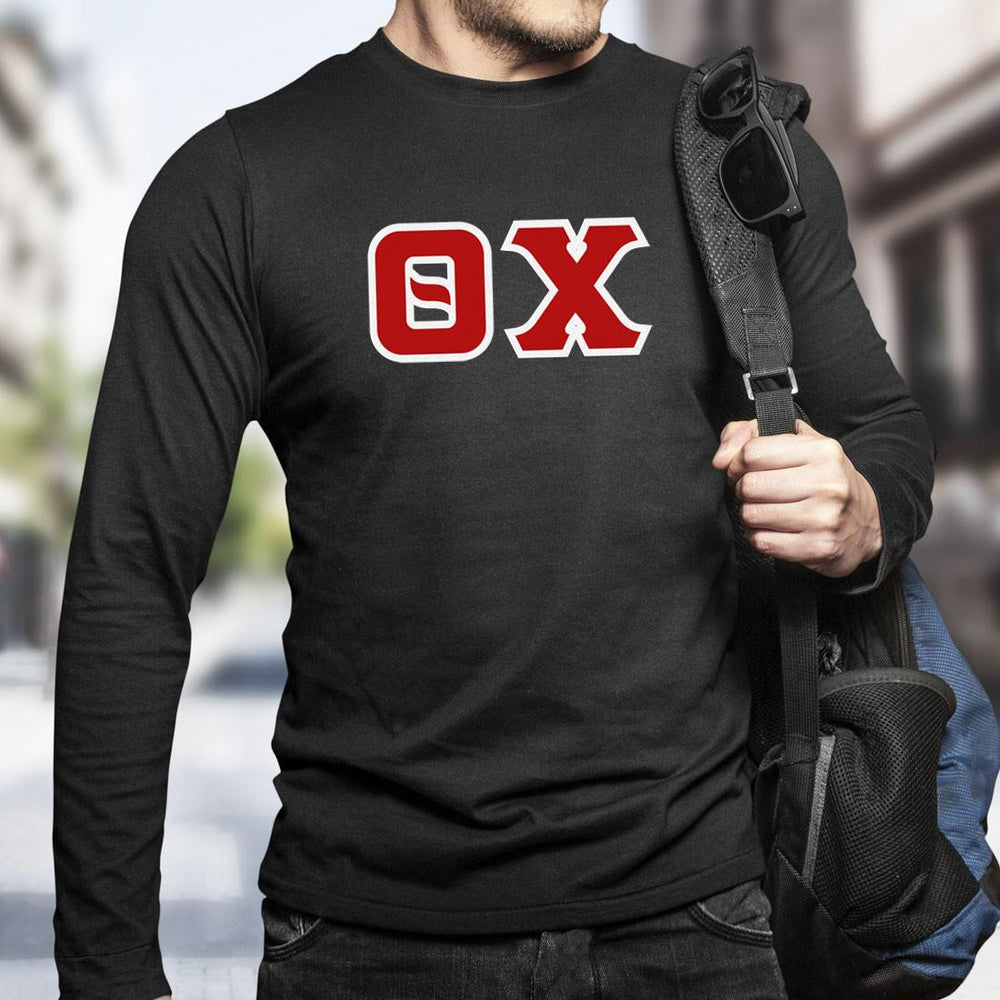 Theta Chi Lettered Long Sleeve Shirt Theta Chi Lettered Long Sleeve Shirt