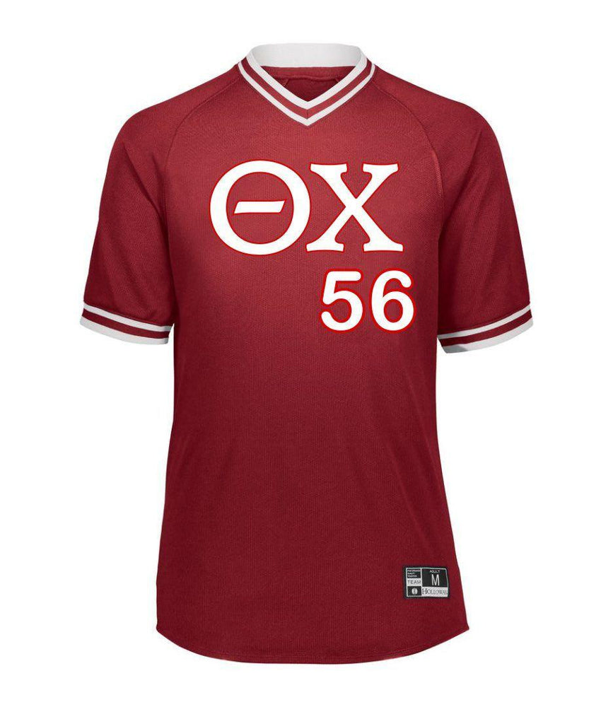 Theta Chi Retro V Neck Baseball Jersey Theta Chi Retro V-Neck Baseball Jersey