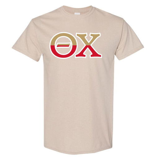 Theta Chi Theta Chi Two Toned Greek Lettered T-shirts