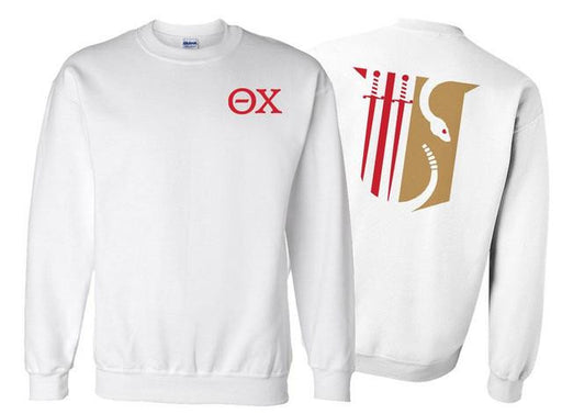 Theta Chi Theta Chi World Famous Crest - Shield Crewneck Sweatshirts