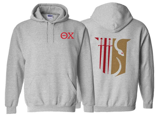 Theta Chi Theta Chi World Famous Crest - Shield Hooded Sweatshirts