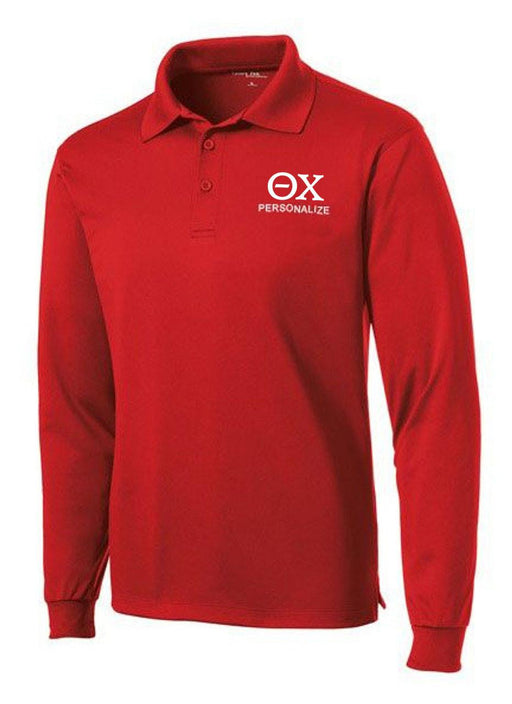 Theta Chi Theta Chi-World Famous Long Sleeve Dry Fit Polo