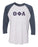 Theta Phi Alpha Unisex Tri Blend Three Quarter Sleeve Baseball Raglan Tee Theta Phi Alpha Unisex Tri-Blend Three-Quarter Sleeve Baseball Raglan Tee