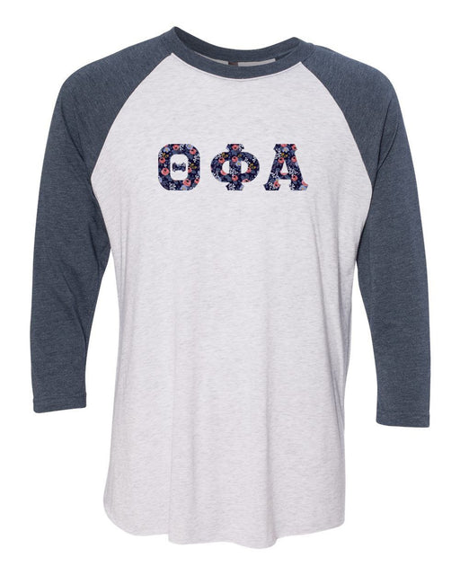 Theta Phi Alpha Theta Phi Alpha Unisex Tri-Blend Three-Quarter Sleeve Baseball Raglan Tee