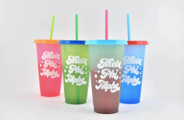 Theta Phi Alpha Color Changing Cups (set Of 4) Theta Phi Alpha Color Changing Cups (Set of 4)