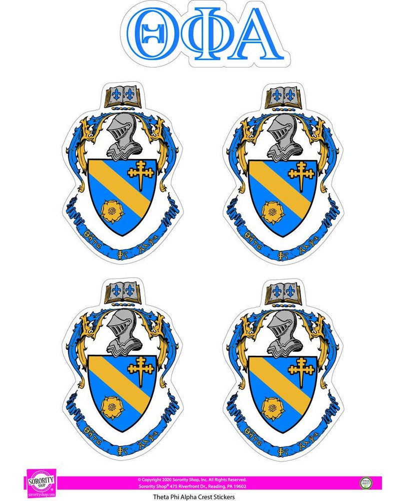 Theta Phi Alpha Crest Sticker Sheet Theta Phi Alpha Crest Sticker Sheet