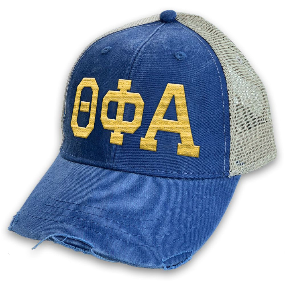 Theta Phi Alpha Distressed Trucker Hat Theta Phi Alpha Distressed Trucker Hat