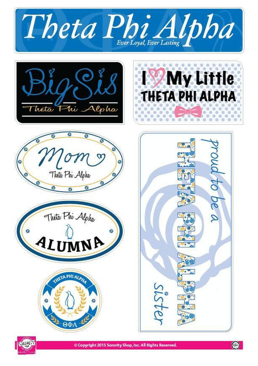 Theta Phi Alpha Theta Phi Alpha Family Sticker Sheet