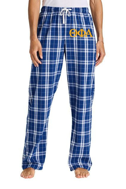 Theta Phi Alpha Theta Phi Alpha Flannel Lettered Plaid PJ's