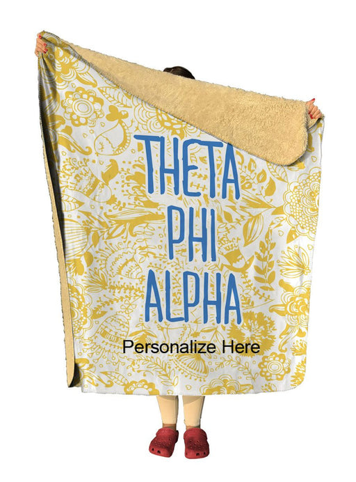 Theta Phi Alpha Theta Phi Alpha Floral Sherpa Lap Blanket