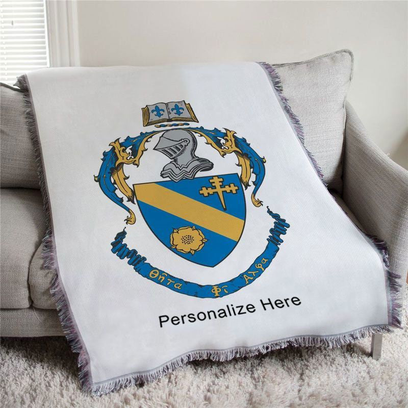 Theta Phi Alpha Full Color Crest Afghan Blanket Throw Theta Phi Alpha Full Color Crest Afghan Blanket Throw