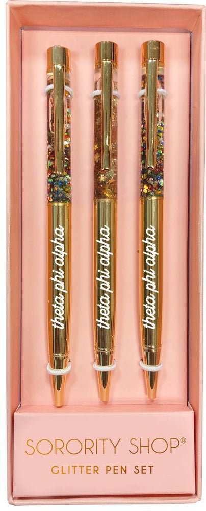 Theta Phi Alpha Glitter Pens (set Of 3) Theta Phi Alpha Glitter Pens (Set of 3)