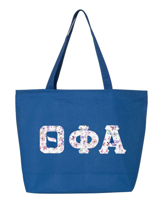 Theta Phi Alpha Greek Letter Zipper Tote Theta Phi Alpha Greek Letter Zipper Tote