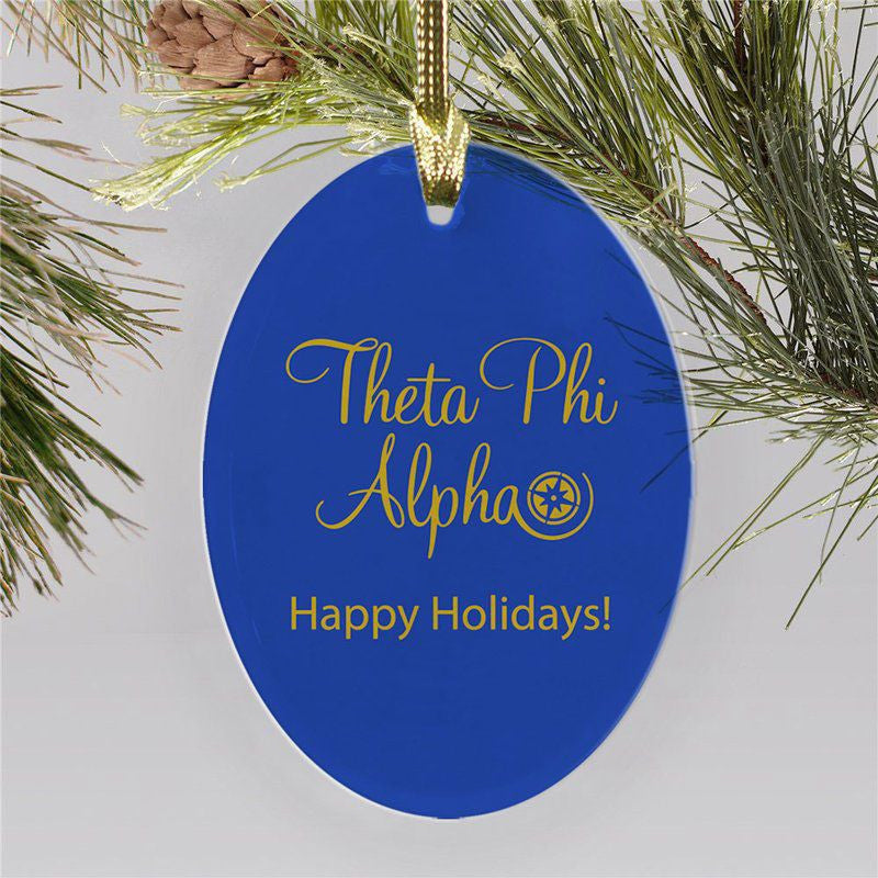 Theta Phi Alpha Holiday Color Mascot Christmas Ornament Theta Phi Alpha Holiday Color Mascot Christmas Ornament
