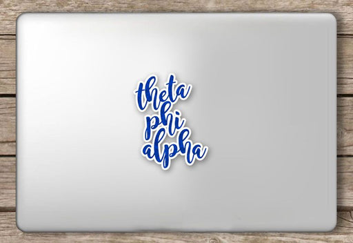 Theta Phi Alpha Theta Phi Alpha Script Sticker