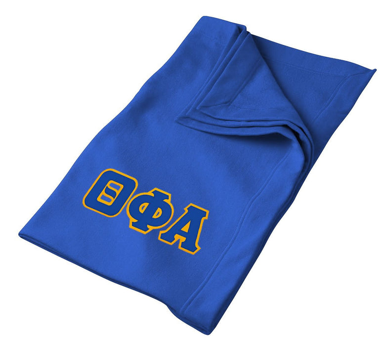 Discount Theta Phi Alpha Lettered Twill Sweatshirt Blanket DISCOUNT-Theta Phi Alpha Lettered Twill Sweatshirt Blanket
