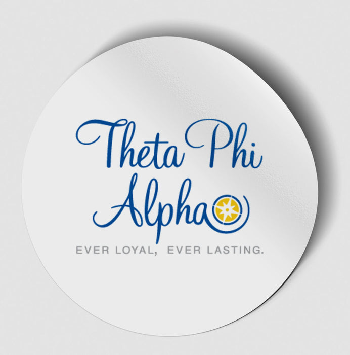 Theta Phi Alpha Logo Round Decal Theta Phi Alpha Logo Round Decal