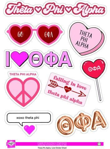 Theta Phi Alpha Theta Phi Alpha Love Theme Stickers