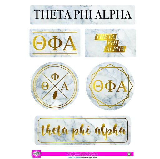 Theta Phi Alpha Theta Phi Alpha Marble Sticker Sheet