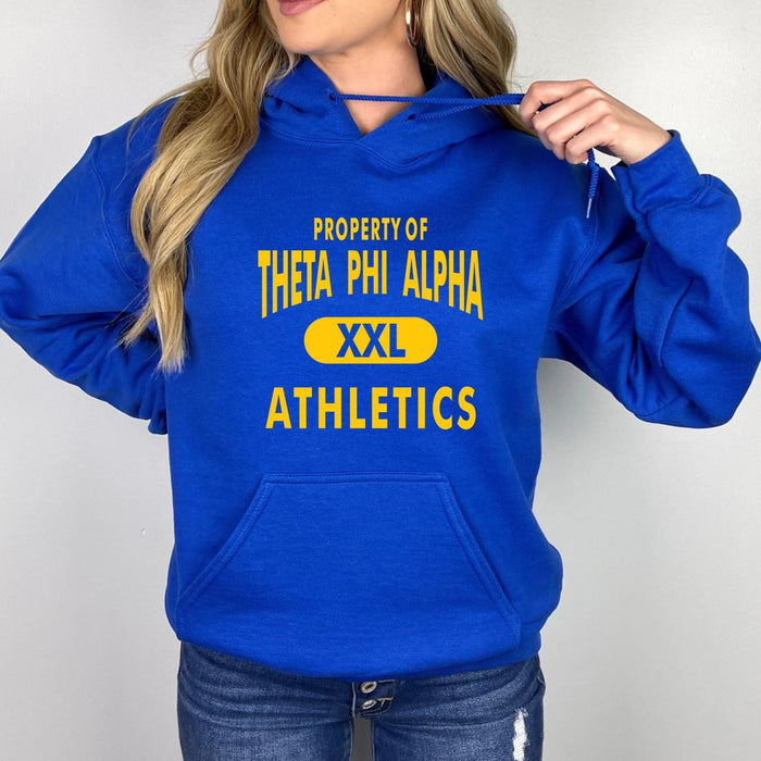 Theta Phi Alpha Property Of Athletics Hooded Sweatshirts Theta Phi Alpha Property Of Athletics Hooded Sweatshirts