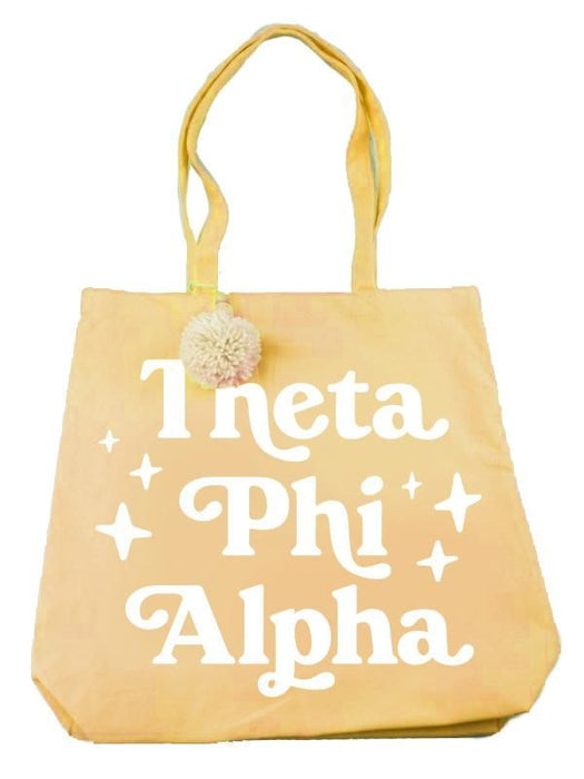 Theta Phi Alpha Retro Pom Pom Tote Bag Theta Phi Alpha Retro Pom Pom Tote Bag