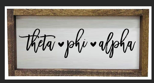 Homedecorgifts Theta Phi Alpha Script Wooden Signs