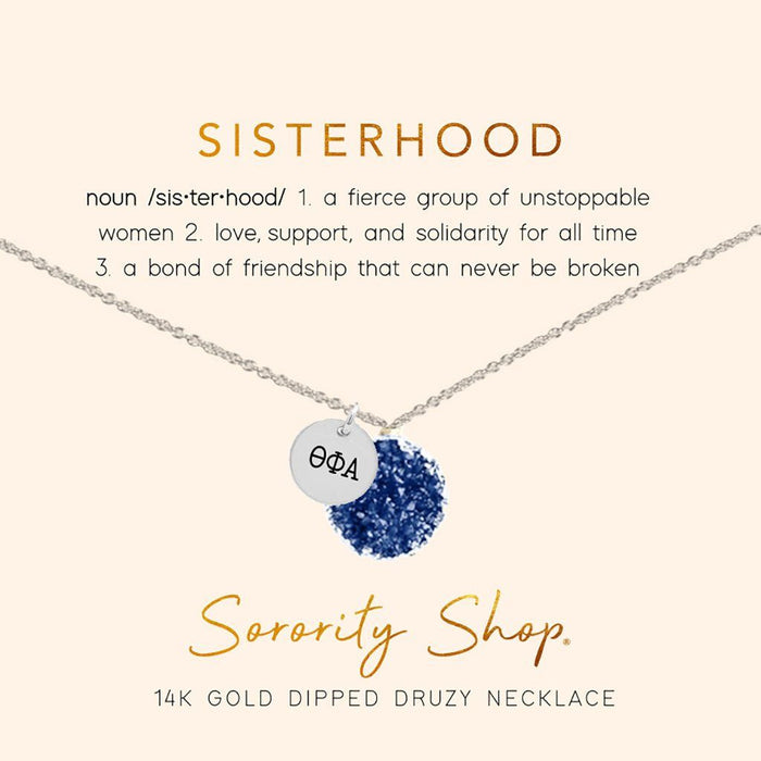 Theta Phi Alpha Sisterhood Druzy Necklace Theta Phi Alpha Sisterhood Druzy Necklace