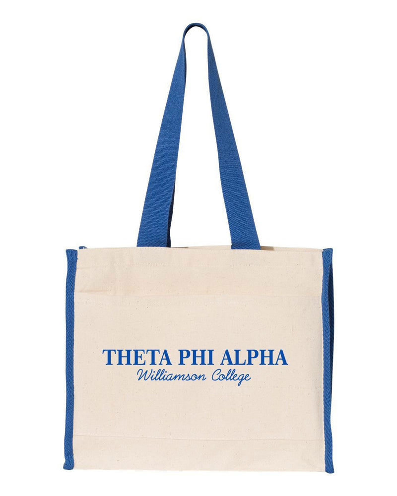 Theta Phi Alpha Tote With Contrast Color Handles Theta Phi Alpha Tote with Contrast-Color Handles