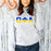 Printify Theta Phi Alpha Two Tone Lettered Hooded Sweatshirts Theta Phi Alpha Two Tone Lettered Hooded Sweatshirts
