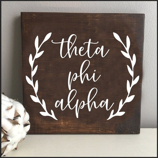 Homedecorgifts Theta Phi Alpha Wooden Wall Art